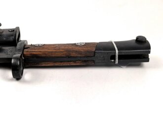 Jugoslawien Seitengewehr Messerbajonett Mauser 24/44, nummerngleiches Stück in gutem Zustand