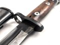 Jugoslawien Seitengewehr Messerbajonett Mauser 24/44, nummerngleiches Stück in gutem Zustand