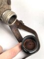 Feldflasche Wehrmacht, Ausführung 1 Liter. Herfsteller WAL42 auf Korpus, Bezug und Halsriemen