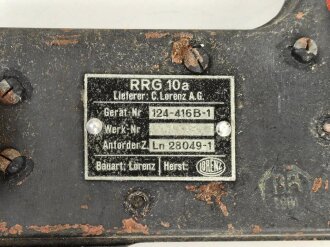 Luftwaffe, Aufhängerahmen für Röhrengerät 10a " RRG 10a" , Ln 28049-1.  Originallack, guter Zustand