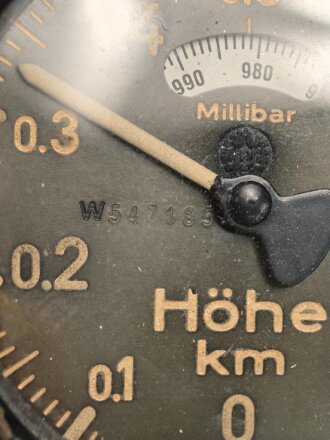 Luftwaffe, Höhenmesser Fl 22316-1, Funktion nicht geprüft