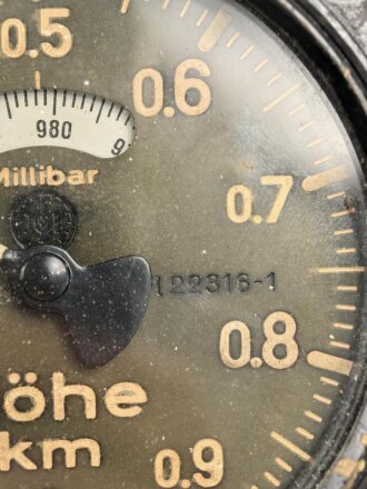Luftwaffe, Höhenmesser Fl 22316-1, Funktion nicht geprüft