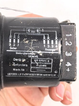 Luftwaffe elektr. Stellungsanzeiger für Trimmung Fl 22855, Funktion nicht geprüft