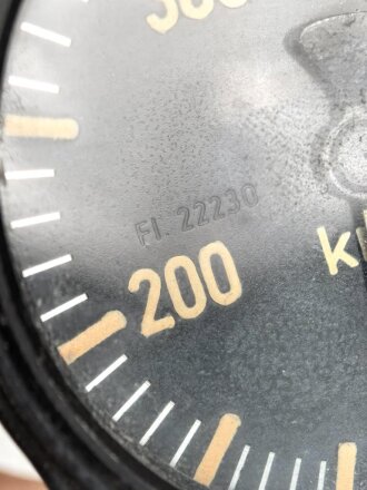 Luftwaffe Fahrtmesser Fl 22230, Funktion nicht geprüft