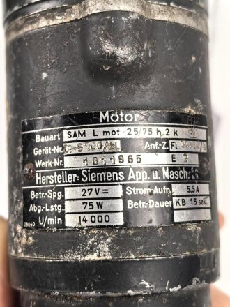 Luftwaffe, Stellmotor für Trimmspindel Fl 34313-4. Gebraucht, Funktion nicht geprüft