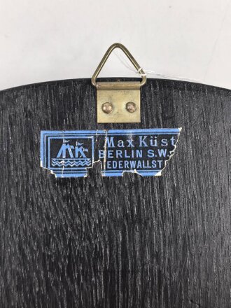 Reichsbank Schiess Club, Wandplakette " Dem Clubmeister von 1934" maße der Holzplatte 17,5 x 22cm