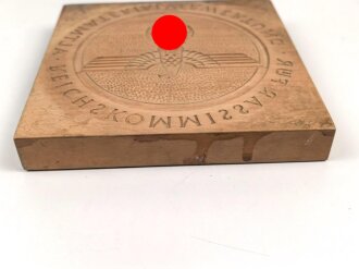 "Reichskommissar für Altmaterialverwertung" Holzmodel, Druckplatte 14 x 14cm