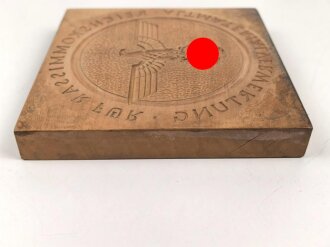"Reichskommissar für Altmaterialverwertung" Holzmodel, Druckplatte 14 x 14cm