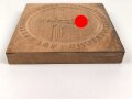 "Reichskommissar für Altmaterialverwertung" Holzmodel, Druckplatte 14 x 14cm