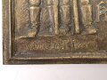 Kriegerkameradschaft Heslach, Messinggußplakette 16 x 21,5cm
