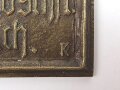 Kriegerkameradschaft Heslach, Messinggußplakette 16 x 21,5cm