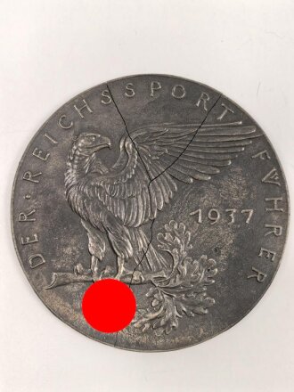 Eisengußplakette " Der Reichssportführer...
