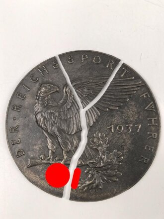 Eisengußplakette " Der Reichssportführer...