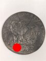 Eisengußplakette " Der Reichssportführer 1937" Durchmesser 12cm, in drei Teile zerbrochen