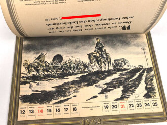 "Unser Heer" Waldkalender 1943, Maße 24 x 30,5cm. Vollständig