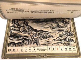 "Unser Heer" Waldkalender 1943, Maße 24 x 30,5cm. Vollständig