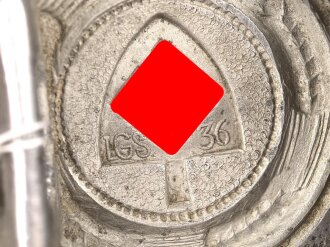Reichsarbeitsdienst, Koppelschloss für Mannschaften . Stark getragenes Stück, datiert 1936