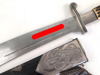 Reichsarbeitsdienst, Hauer für Mannschaften. Hersteller Krebs Solingen, Scheide Originallack, Gehänge in gutem Zustand. Ordentliches Stück in gutem Gesamtzustand