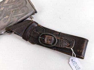 Reichsarbeitsdienst, Hauer für Mannschaften. Hersteller Krebs Solingen, Scheide Originallack, Gehänge in gutem Zustand. Ordentliches Stück in gutem Gesamtzustand