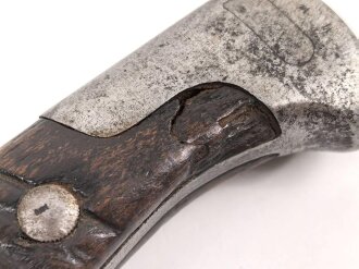 Preussen 1. Weltkrieg, Seitengewehr 98/05 alter Art mit Lederscheide. Abnahme von Simson & Co Suhl.