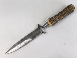 1. Weltkrieg Grabendolch "Mein Lebensretter" Anton Wingen Jr. Solingen. Guter Gesamtzustand, Scheide fehlt