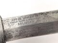1. Weltkrieg Grabendolch "Mein Lebensretter" Anton Wingen Jr. Solingen. Guter Gesamtzustand, Scheide fehlt
