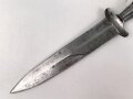 1. Weltkrieg Grabendolch "Mein Lebensretter" Anton Wingen Jr. Solingen. Guter Gesamtzustand, Scheide fehlt