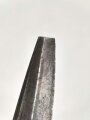 1. Weltkrieg Grabendolch mit Scheide und Troddel. Die Klinge vorne abgebrochen , Scheide Originallack " Uneroffizier Liebau"