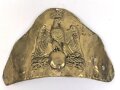 Frankreich, Mützenemblem aus Messingblech Napoleonisch. Breite 29cm