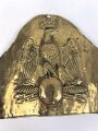 Frankreich, Mützenemblem aus Messingblech Napoleonisch. Breite 29cm