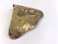 Frankreich, Mützenemblem aus Messingblech Napoleonisch. Breite 29cm