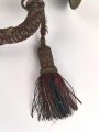 Frankreich, Messingtrompete mit Banderol, vermutlich für Kavallerie. Datiert 1865