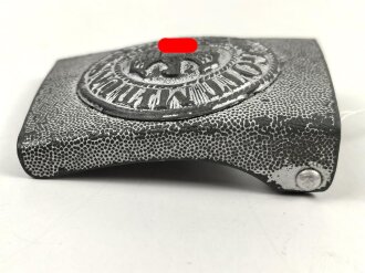 Heer, Koppelschloss für Mannschaften zum Waffenrock. Aufgeklammertes Emblem, Variante aus Zink versilbert