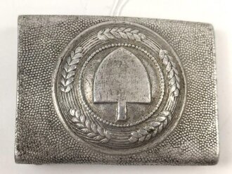 Reichsarbeitsdienst, Koppelschloss aus Aluminium, datiert 1936, entnazifiziert