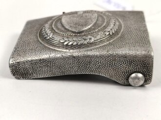 Reichsarbeitsdienst, Koppelschloss aus Aluminium, datiert 1936, entnazifiziert