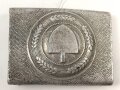 Reichsarbeitsdienst, Koppelschloss aus Aluminium, datiert 1936, entnazifiziert