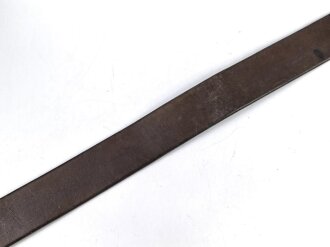 Reichsarbeitsdienst, Koppel für Mannschaften. Aluminiumschloss mit Lederzunge, der Riemen mit einem Hersteller aus Frankfurt. Gesamtlänge 95cm
