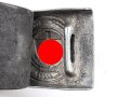 Reichsarbeitsdienst, Koppel für Mannschaften. Aluminiumschloss mit Lederzunge, der Riemen mit einem Hersteller aus Frankfurt. Gesamtlänge 95cm