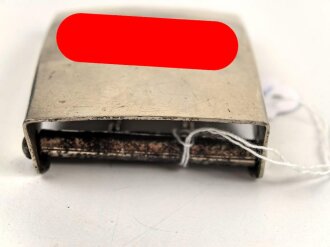 Koppelschloss für Angehörige des deutschen Jungvolk. Buntmetall, die Rune messingfarben, guter Zustand