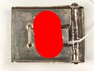 Koppelschloss für Angehörige des deutschen Jungvolk. Buntmetall, die Rune messingfarben, guter Zustand
