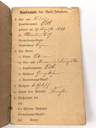 Bayern, Soldbuch eines Gefreiten im 11....