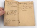 Bayern, Soldbuch eines Gefreiten im 11. Infanterie-Regiment „von der Tann“. Ausgefertigt 1888, wenige Einträge