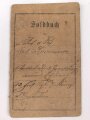 Bayern, Soldbuch eines Angehörigen im 13. Infanterie Regiment, ausgefertigt 1915. Gasschutzmaske geprüft im Stinkraum 1916, sonst wenige Einträge