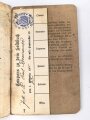 Bayern, Soldbuch eines Angehörigen im 13. Infanterie Regiment, ausgefertigt 1915. Gasschutzmaske geprüft im Stinkraum 1916, sonst wenige Einträge