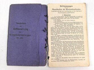 Bayern, Militär-Paß  eines Infanteristen im...