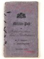 Bayern, Militär-Paß  eines Infanteristen im 11. Infanterie-Regiment „von der Tann“. Diensteintritt 1907. Ist im Reiten und in der Pferdepflege ausgebildet. Frankreichfeldzug, Schlacht bei verdun