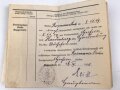 Bayern, Militär-Paß  eines Infanteristen im 11. Infanterie-Regiment „von der Tann“. Diensteintritt 1907. Ist im Reiten und in der Pferdepflege ausgebildet. Frankreichfeldzug, Schlacht bei verdun
