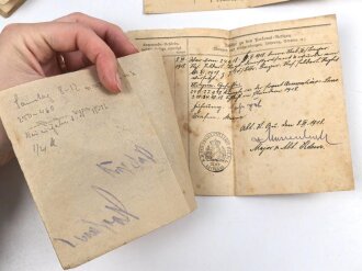 Bayern, Militär-Paß  eines Gefreiten im Res. Feldartillerie Rgt Nr. 1, Diensteintritt 1915.