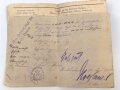 Bayern, Militär-Paß  eines Gefreiten im Res. Feldartillerie Rgt Nr. 1, Diensteintritt 1915.