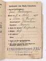 Bayern, Militär-Paß  eines Gefreiten im Res. Feldartillerie Rgt Nr. 1, Diensteintritt 1915.